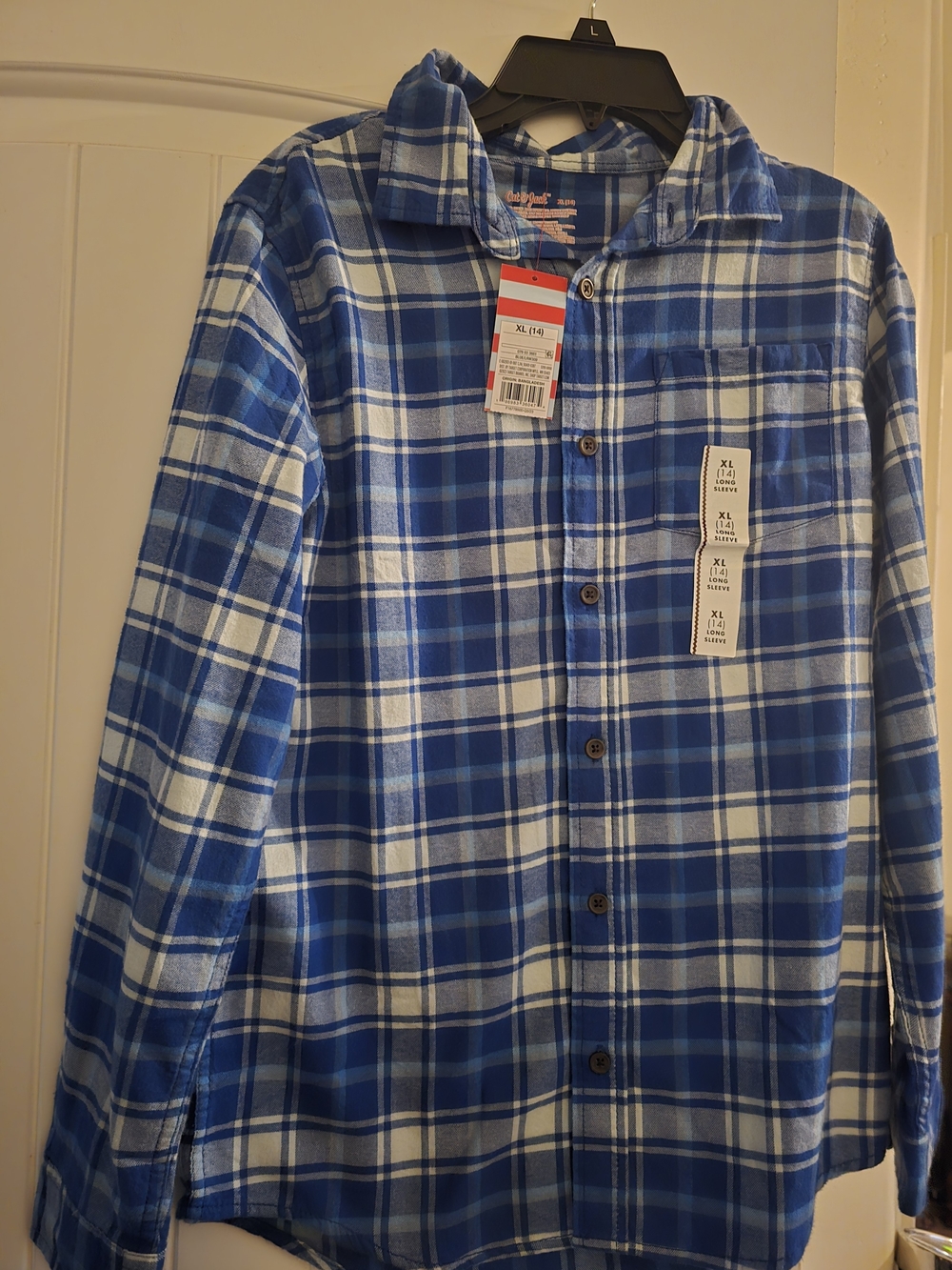 Cat & Jack Blue Plaid Button-Up Shirt
